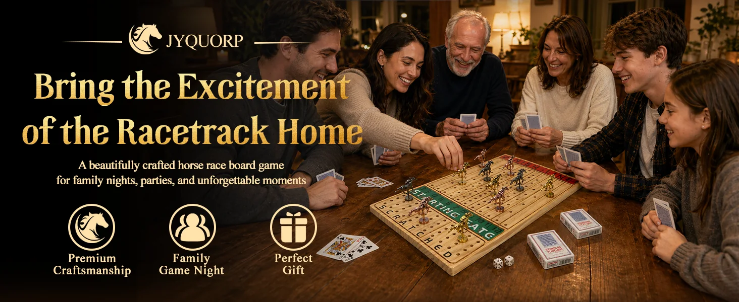 Natural wood horse race board game A+ module 1